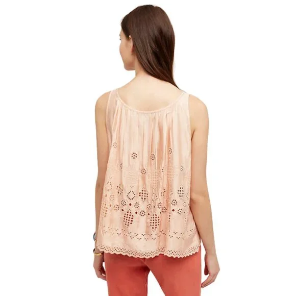 VANESSA VIRGINIA (Anthropologie) Boho Eyelet Top - Picture 7 of 9